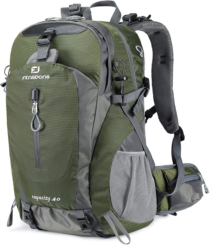 FENGDONG 40L Waterproof Lightweight Hiking, Travel Backpack by FENGDONG