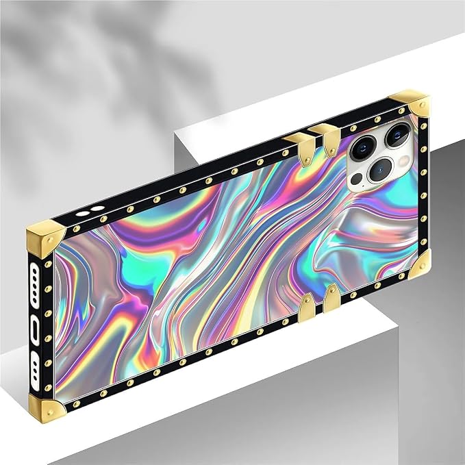 Compatible with iPhone 12 Pro Max Case, Holographic Abstract Iridescent - Image 4