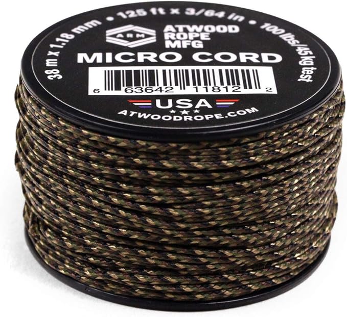 Atwood Rope MFG Micro Utility Cord 1.18mm X 125ft Reusable Spool | Tactical by AtwoodRopeMFG