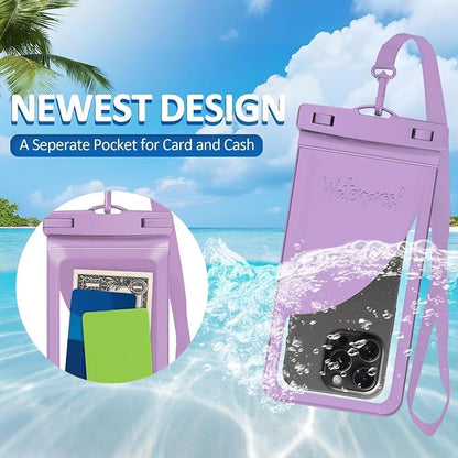 Waterproof Phone Pouch, with Interior Card Pocket, Large Waterproof Phone Case - Image 4