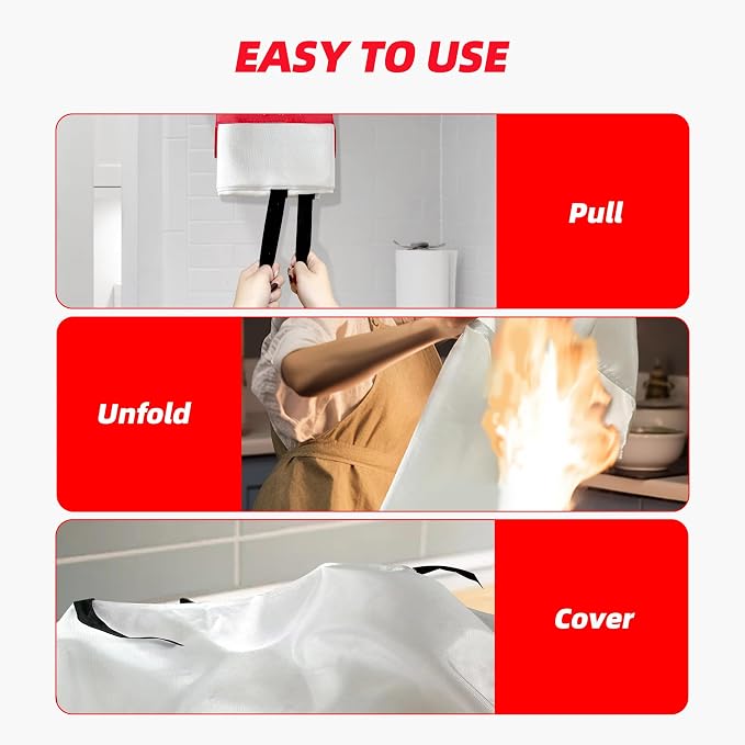 LaSyL Blanket Emergency for Home, Fire Supression Blanket Good for Home Safety - Image 7