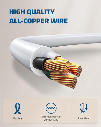 DEWENWILS 3 Foot Extension Cord, 16 AWG SJTW Weatherproof Power Cable - Image 8
