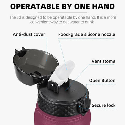 Fanhaw 32 oz Insulated Stainless Steel Water Bottle - Image 2