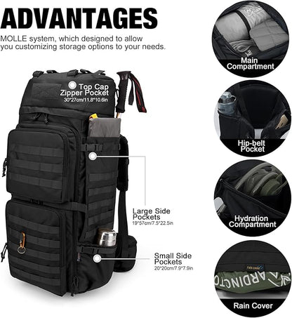 Mardingtop 75L Molle Hiking Internal Frame Backpacks - Image 3