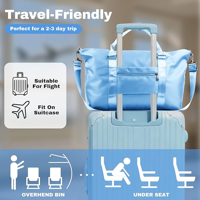 Weekender Duffel Bags for Women， Travel Totes Bag for Airplane Essentials - Image 2