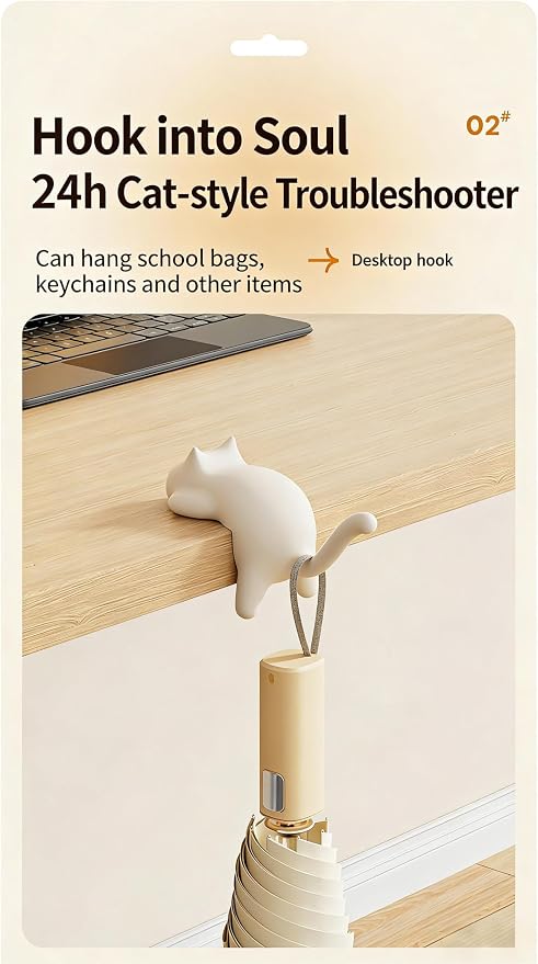 Cat Desk Hook for Kids - Image 3