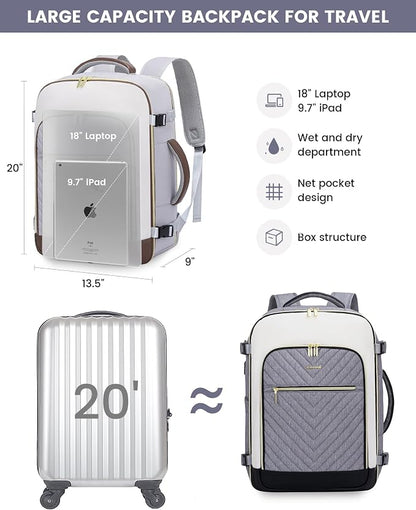 LOVEVOOK Large Travel Backpack for Women, 50L Carry on Backpack Airplane - Image 5
