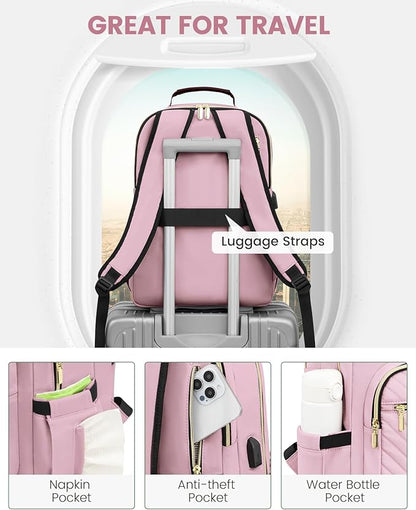 LOVEVOOK Laptop Backpack Purse for Women, Work Travel Computer Bags, College - Image 4