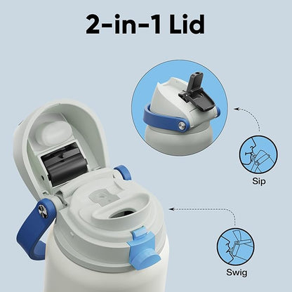 Insulated Water Bottle with Straw - Image 3