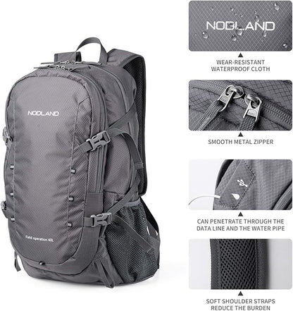 NODLAND Lightweight Backpack, Travel 40L Foldable Water-Resistant Daypack - Image 4