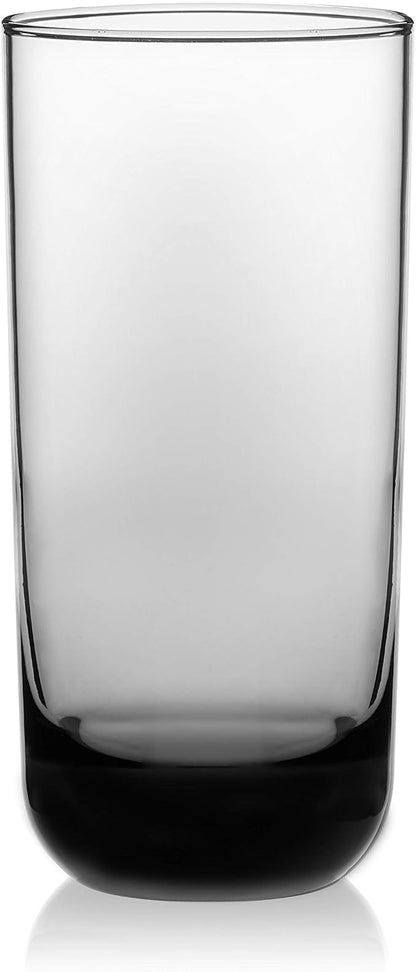 Libbey Polaris Tumbler and Rocks Glass Cups Set, Smoke Hue Mixed Drink Glasses - Image 9