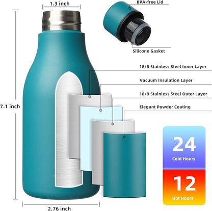 BJPKPK Insulated Water Bottles, 12oz Stainless Steel Metal Water Bottle - Image 3
