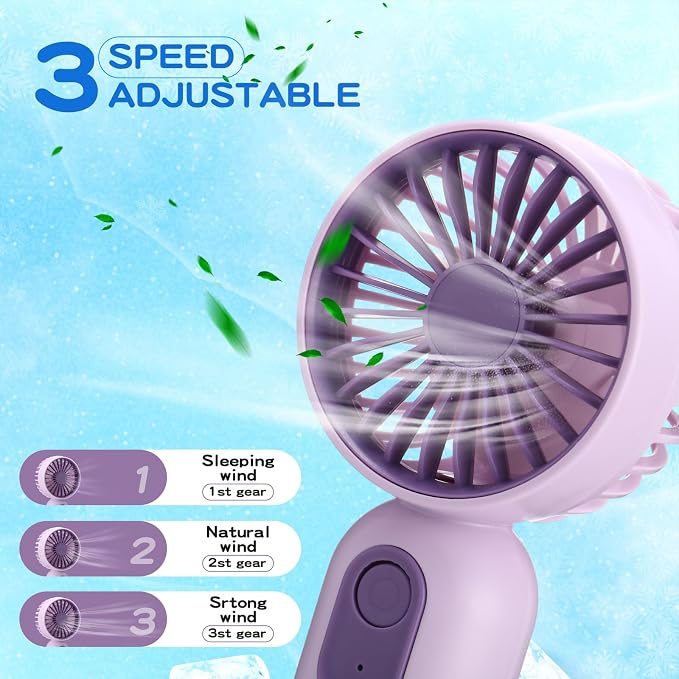 Rossesay 1 Pcs Mini Portable Fan Bulk Cute Handheld Lightweight Small Little - Image 5