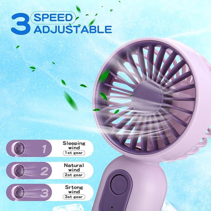 Rossesay 1 Pcs Mini Portable Fan Bulk Cute Handheld Lightweight Small Little - Image 5