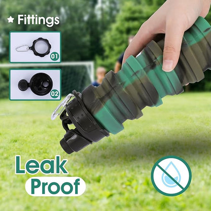 Collapsible Water Bottle for Adults, Reusable Silicone Foldable Water Bottles - Image 4