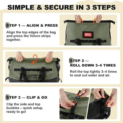OSAH DRYPAK Waterproof Duffel Bag 25L/40L/60L – Heavy-Duty Motorcycle Tail Bag - Image 6