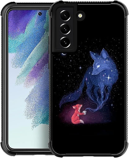 for Samsung Galaxy S21 Plus Case, Galaxy Fox Wolf Pattern Graphic Design Girl by FKBRCL4U