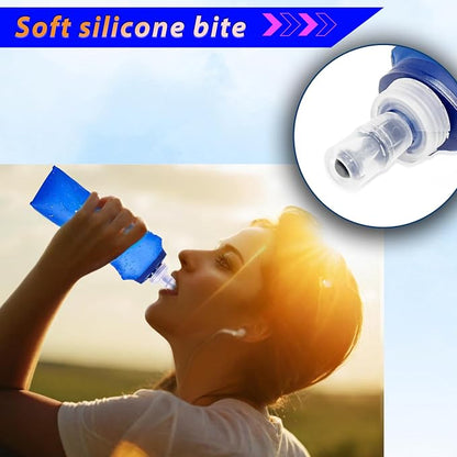 Qidoe 2 Pack Running Vest Soft Flask, 17oz/500ml BPA-Free TPU Collapsible Soft - Image 3