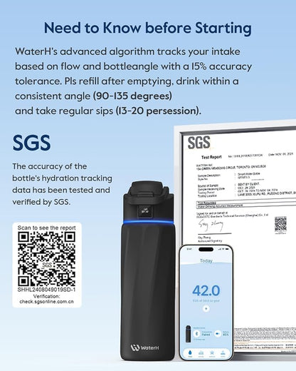 BOOST Smart Water Bottle that Reminds You to Drink, 24oz BPA-Free Stainless - Image 7