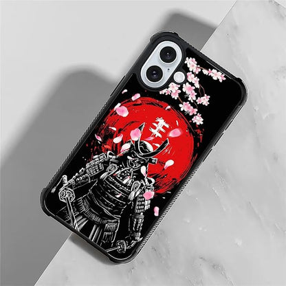 for iPhone 16 Plus Case, Sakura Japanese Samurai Pattern Graphic Design Girl - Image 3
