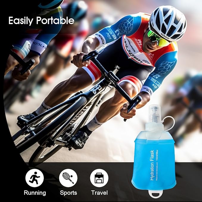 WILDREEDS 250ml Soft Flask, TPU Collapsible Soft Water Bottle - Image 6