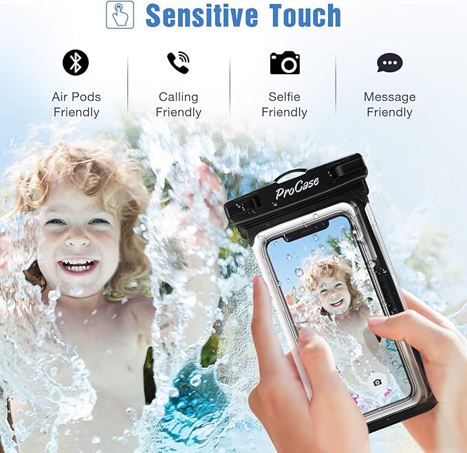 ProCase 2 Pack Waterproof Phone Pouch, Underwater Phone Case Up to 7", Dry Bag - Image 4