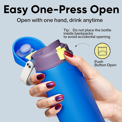 Insulated Water Bottle with Straw - Image 4