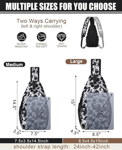 Pritent Crossbody Bags for Women Men Trendy Sling Bag Backpack Casual Chest Bag - Image 2