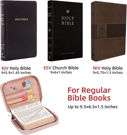 FINDCOZY Bible Cover for Women, Durable Carrying Book Case Church Bag for - Image 2