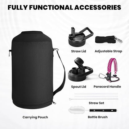 RAYMYLO One Gallon Water Bottle Insulated, Triple Walled Vacuum Stainless Steel - Image 6