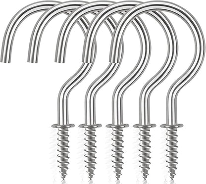 Cup Screw Hooks, 1 inch Metal Screw in Ceiling Hooks 100 Pack Plant Hanger Wind by DRTDERUITAI