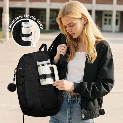 LOVEVOOK Mens Backpack with Giant Tumbler Holder Pocket, 15.6 Inch Everyday - Image 2
