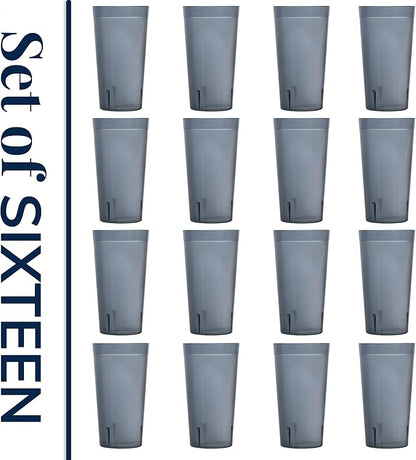 US Acrylic Cafe Plastic Reusable Tumblers 20-ounce Water Cups in Grey | Value - Image 8