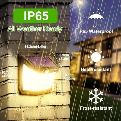 CLAONER Solar Lights Outdoor, Motion Sensor Lights 3 Working Modes - Image 4