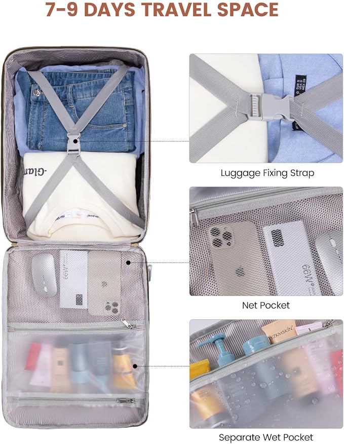 LOVEVOOK 50L Travel Backpack for Women & Men, Airline Approved Carry On Luggage - Image 9