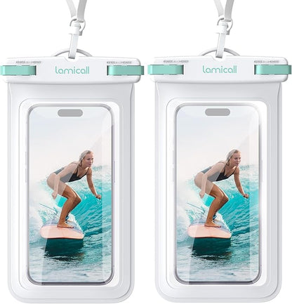 Lamicall 2 Pack Green White Cell Phone Bag, by Lamicall