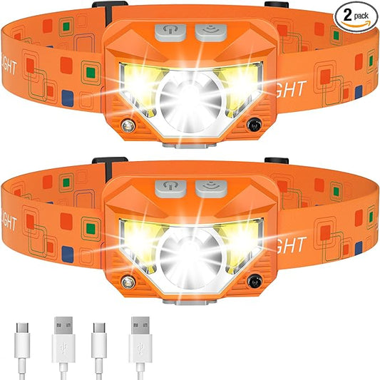 LHKNL Headlamp Flashlight, Lumen Ultra-Light Bright LED Rechargeable Headlight by LHKNLHOME