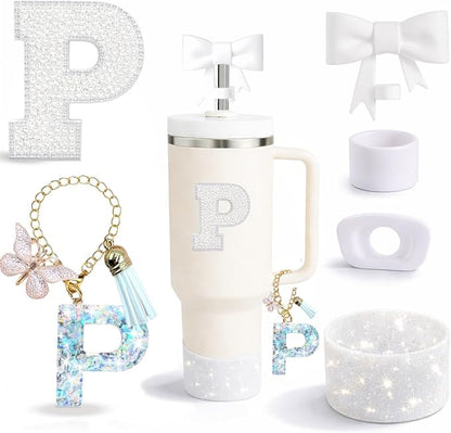 6PCS White Stanley Cup Accessories Set Fit by MOTEERLLU