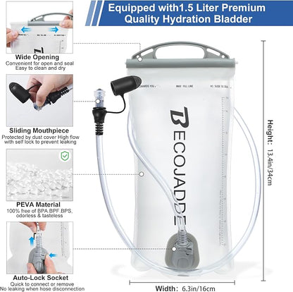 BECOJADDE Running Vest Hydration Backpack - Image 5