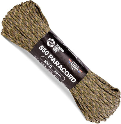 Atwood Rope MFG 550 Paracord 100 Feet 7-Strand Core Parachute Cord by AtwoodRopeMFG