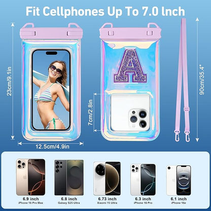 Waterproof Phone Pouch Floating, Fashion Bling Letters Cell Phone Dry Bag - Image 2
