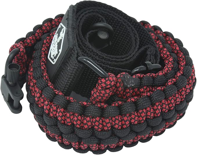 Extra Wide Gun Sling Paracord 550 Adjustable w/Swivels - Image 2