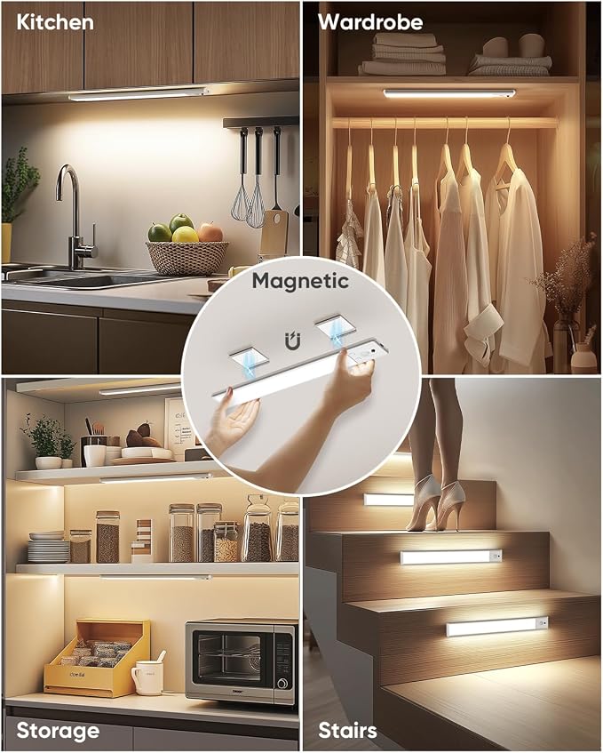 Under Cabinet Lighting Wireless, 2200mAh Rechargeable Motion Sensor Light Indoor - Image 7