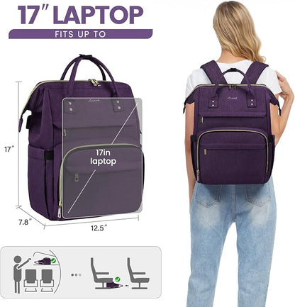 LOVEVOOK Laptop Backpack for Women, 17 Inch Professional Womens Travel Backpack - Image 6