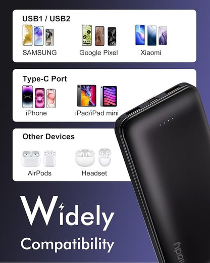 Miady 2-Pack Portable Charger, Slim 10000mAh Power Bank Travel Battery Pack 3 - Image 7