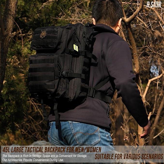 45L Tactical Backpack for Men Women, Military Assault Pack - Image 6