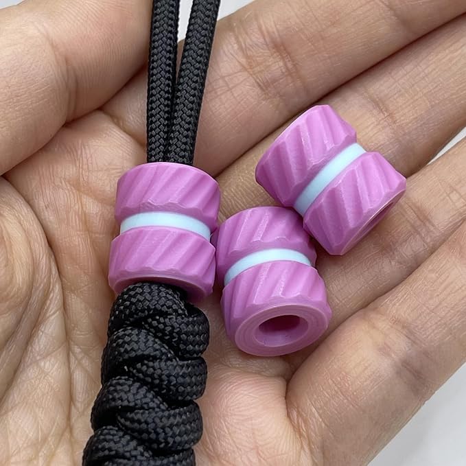 3 pcs Paracord Bead 3D Resin” Knife Lanyard Bead EDC Gear Keychain Paracord - Image 4