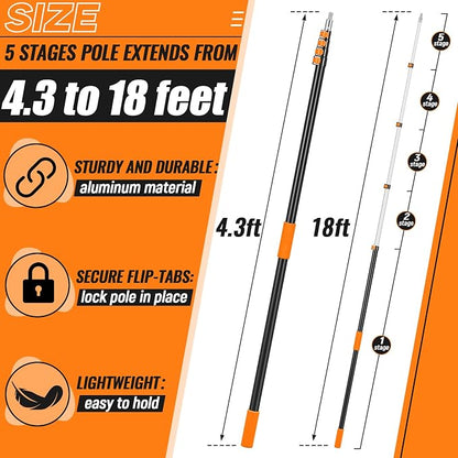 4.3-18 ft Telescopic Extension Pole - Image 2