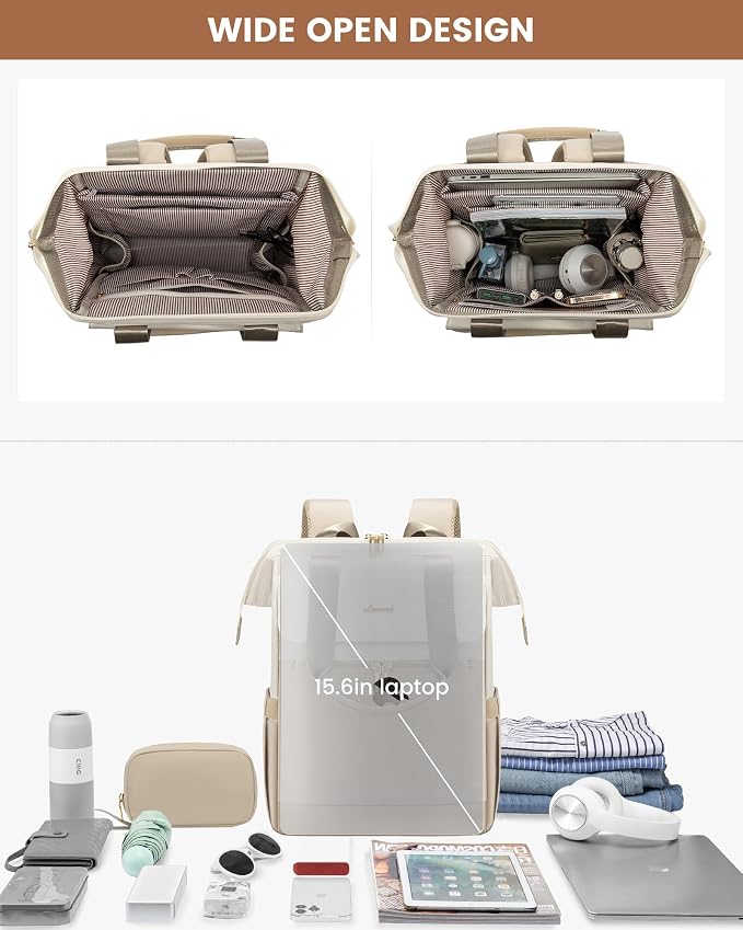LOVEVOOK Laptop Backpack for Women, 15.6 Inch Work Laptop Bag - Image 8