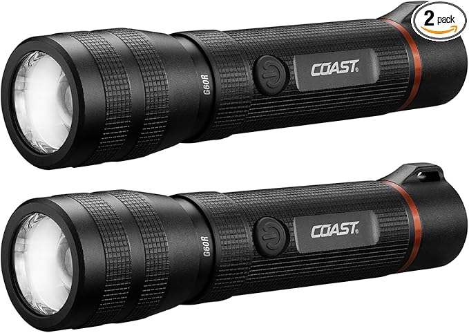 Coast G60R 1000 Lumen Waterproof Rechargeable LED Flashlight by Coast